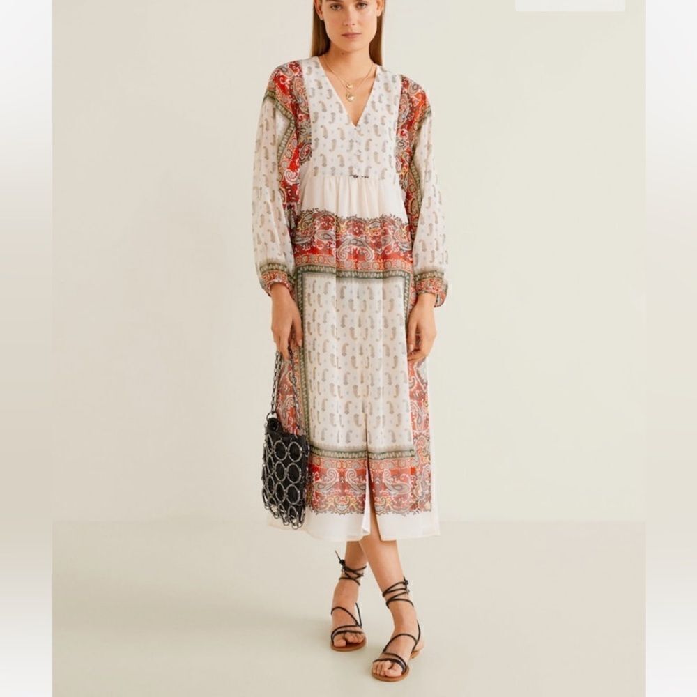 Mango paisley dress size small - Picture 2 of 15